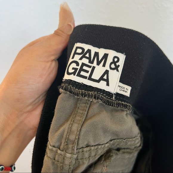 Pam & Gela- Embellished Mini Skirt in Army Green - XS - Picture 4 of 6